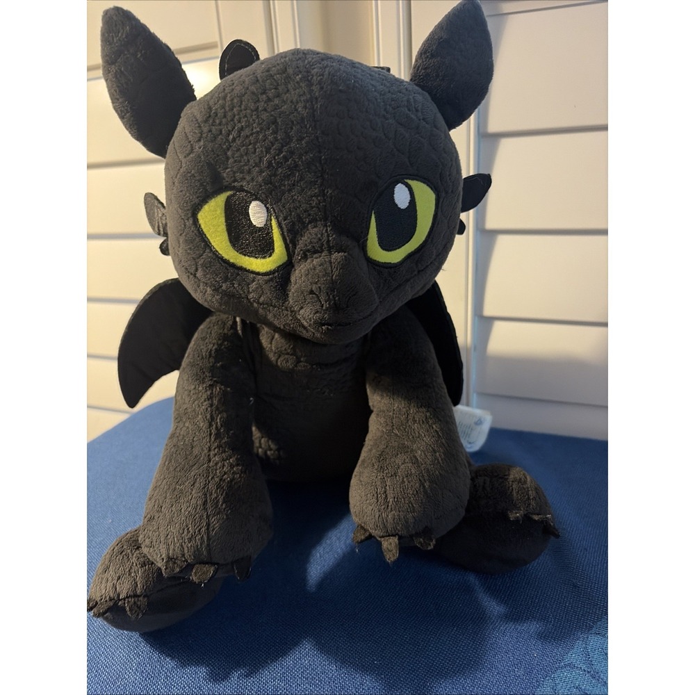 Build A Bear Dreamworks How To Train Your Dragon 14" Toothless Plush Wings 2014